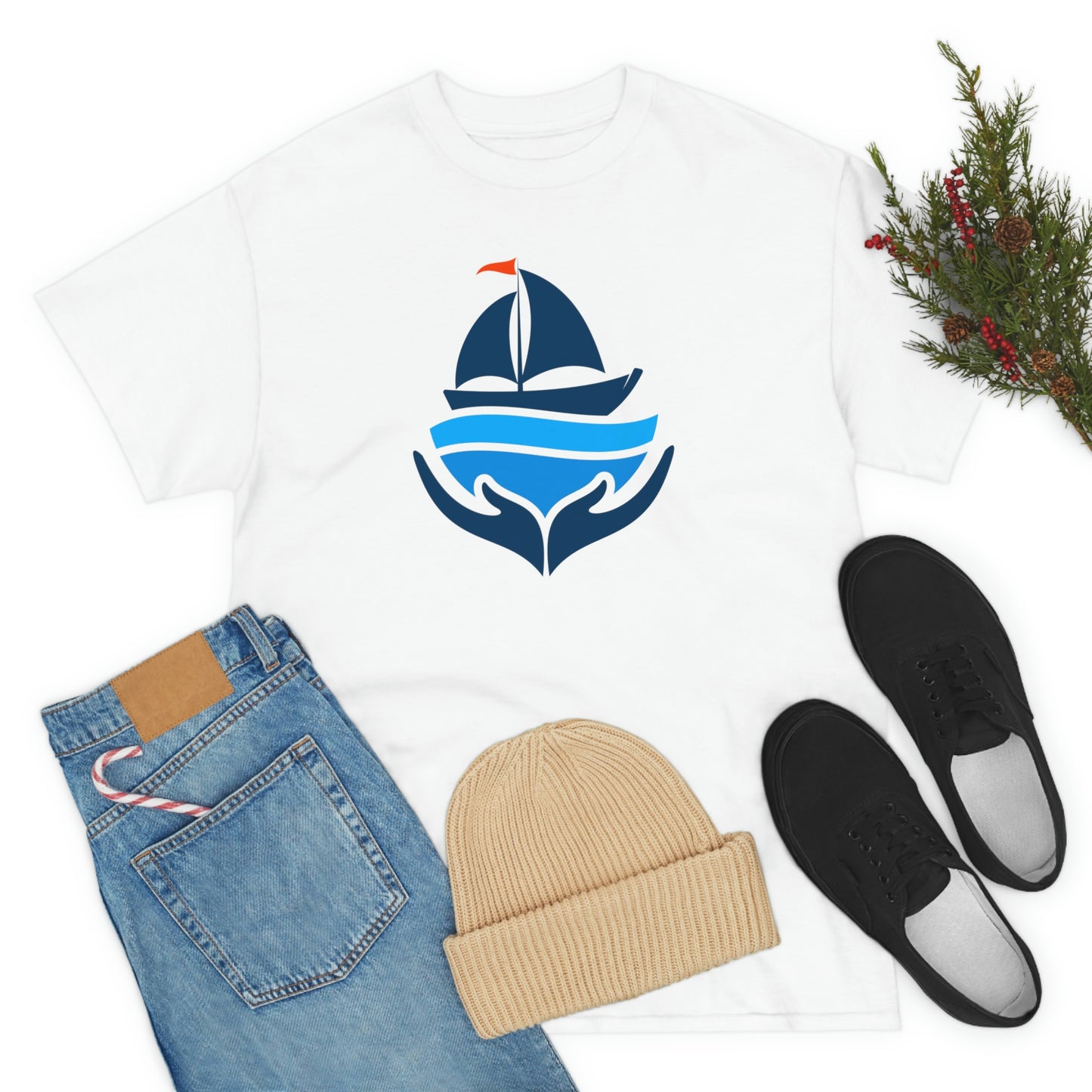Sailing Design Unisex Heavy Cotton Tee, Nautical T-shirt, Gift for sailor, Sailing Shirt