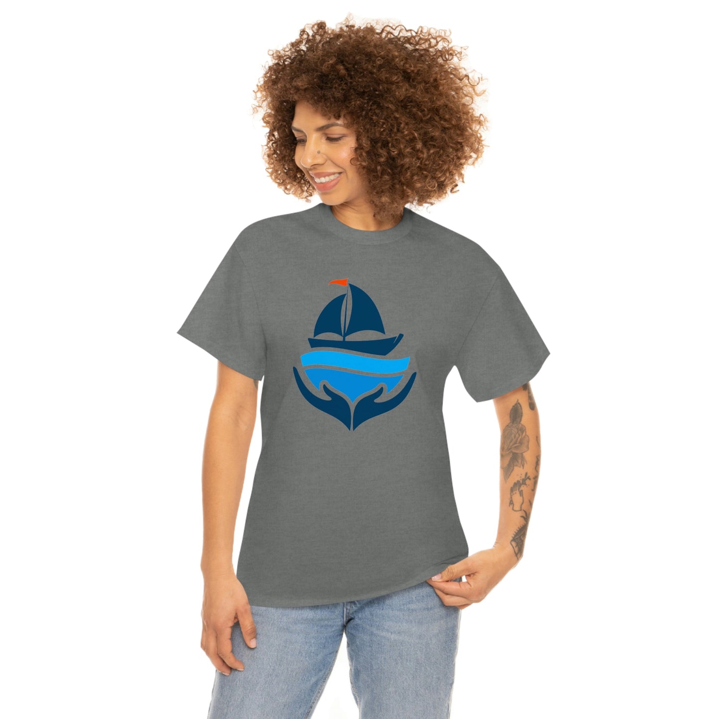 Sailing Design Unisex Heavy Cotton Tee, Nautical T-shirt, Gift for sailor, Sailing Shirt