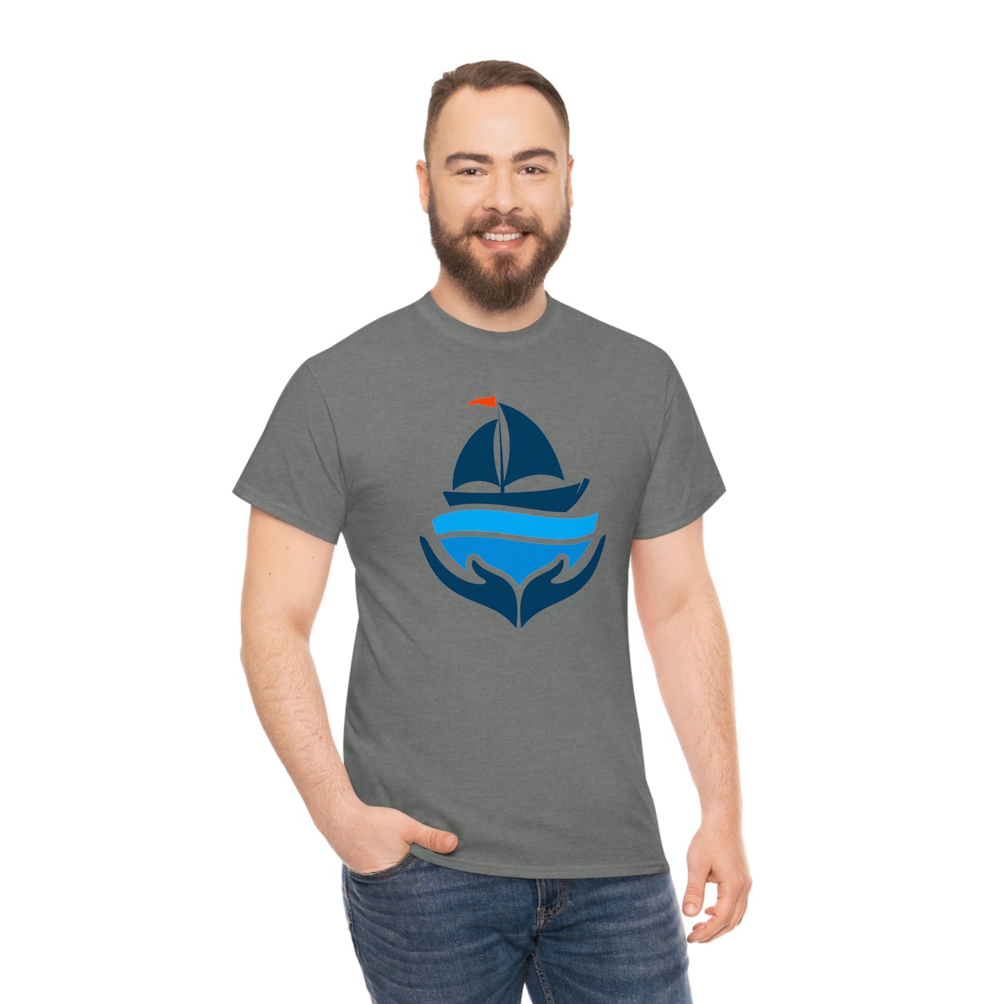 Sailing Design Unisex Heavy Cotton Tee, Nautical T-shirt, Gift for sailor, Sailing Shirt