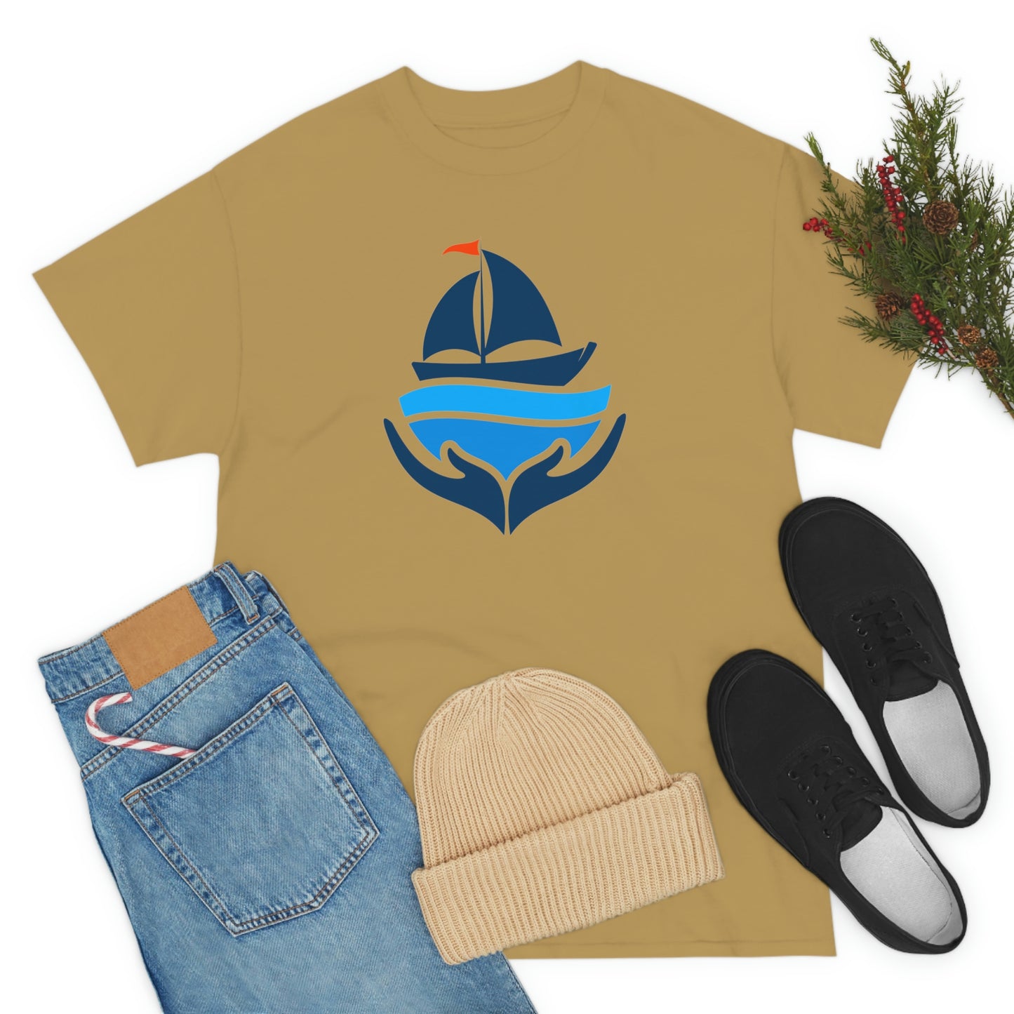 Sailing Design Unisex Heavy Cotton Tee, Nautical T-shirt, Gift for sailor, Sailing Shirt