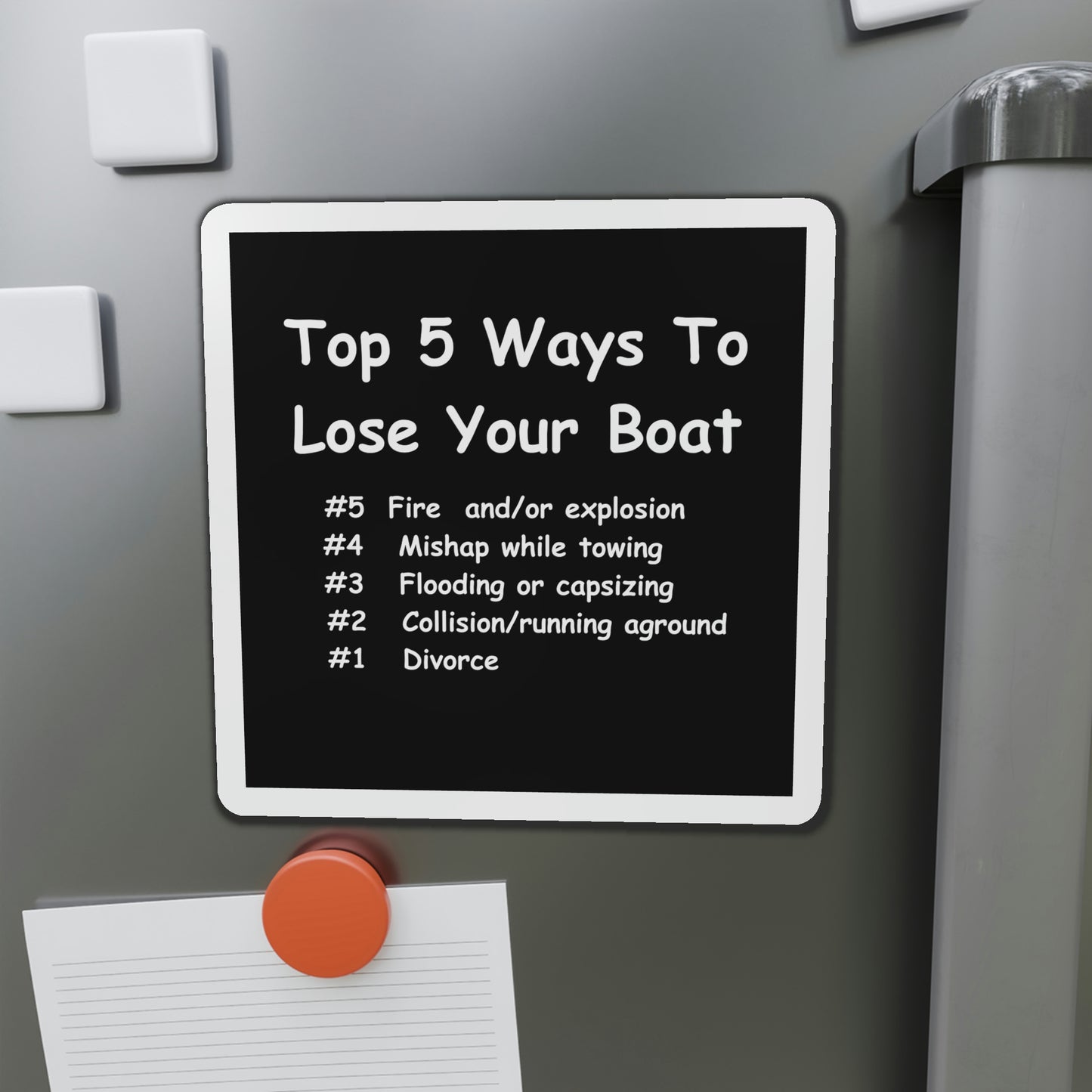 Funny Boating Refrigerator Magnets, Top 5 Ways To Lose Your Boat...