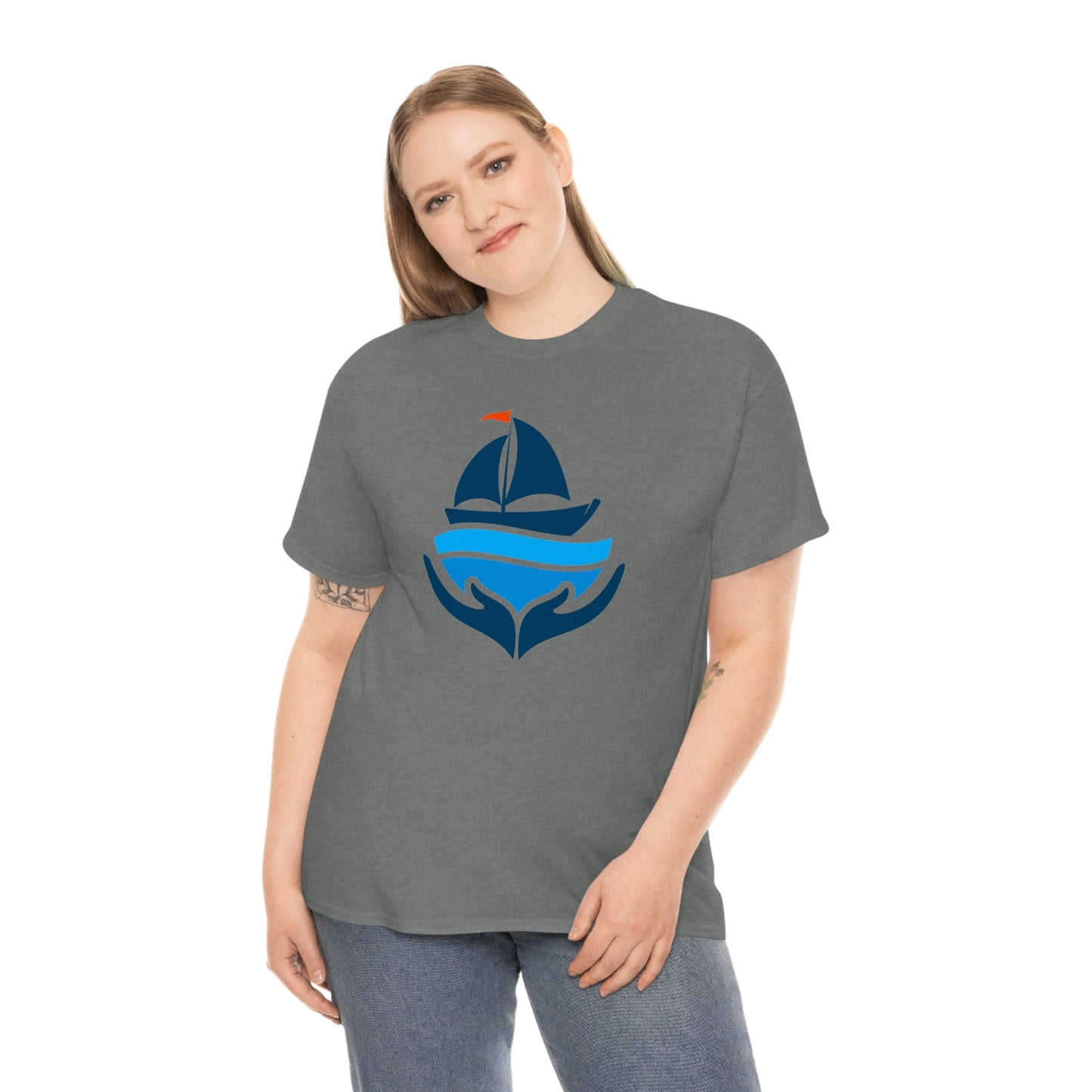 Sailing Design Unisex Heavy Cotton Tee, Nautical T-shirt, Gift for sailor, Sailing Shirt