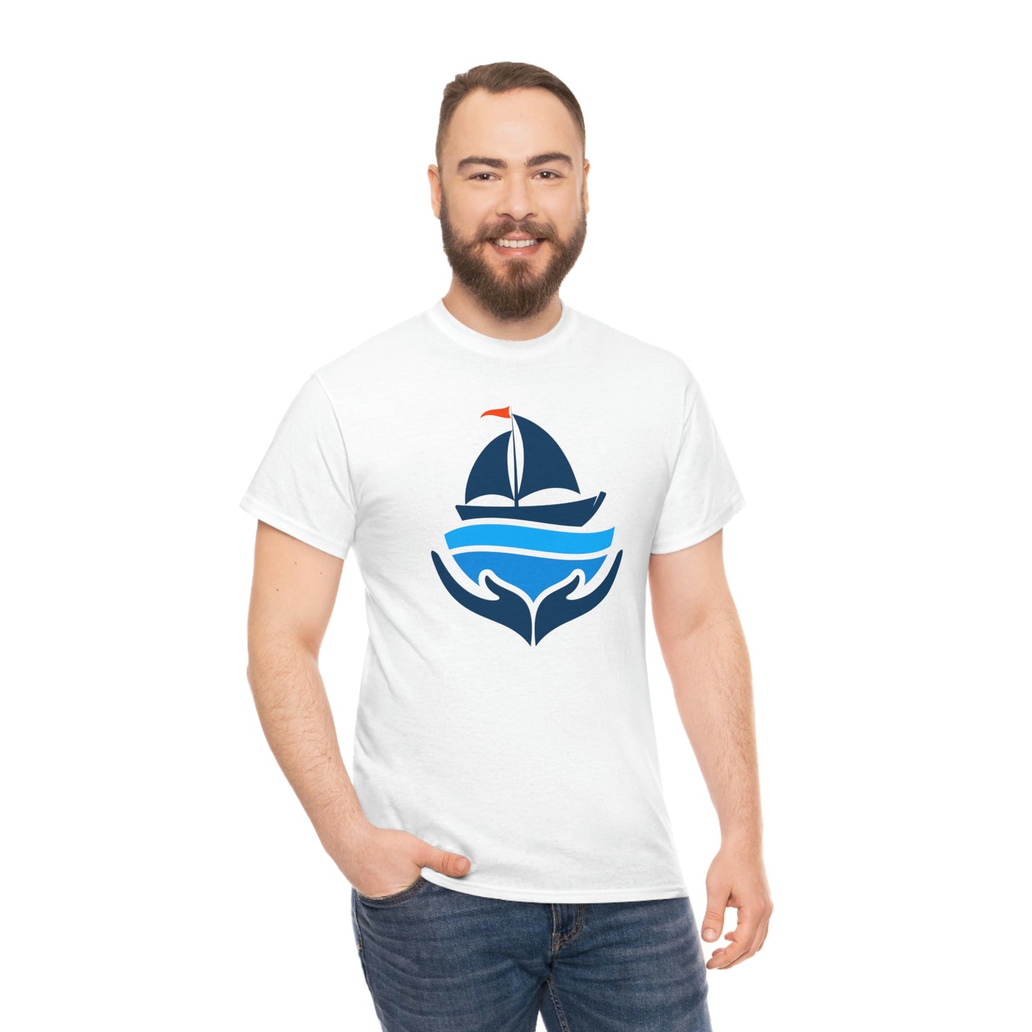 Sailing Design Unisex Heavy Cotton Tee, Nautical T-shirt, Gift for sailor, Sailing Shirt