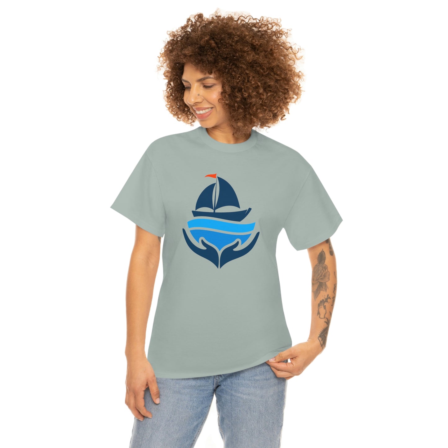 Sailing Design Unisex Heavy Cotton Tee, Nautical T-shirt, Gift for sailor, Sailing Shirt