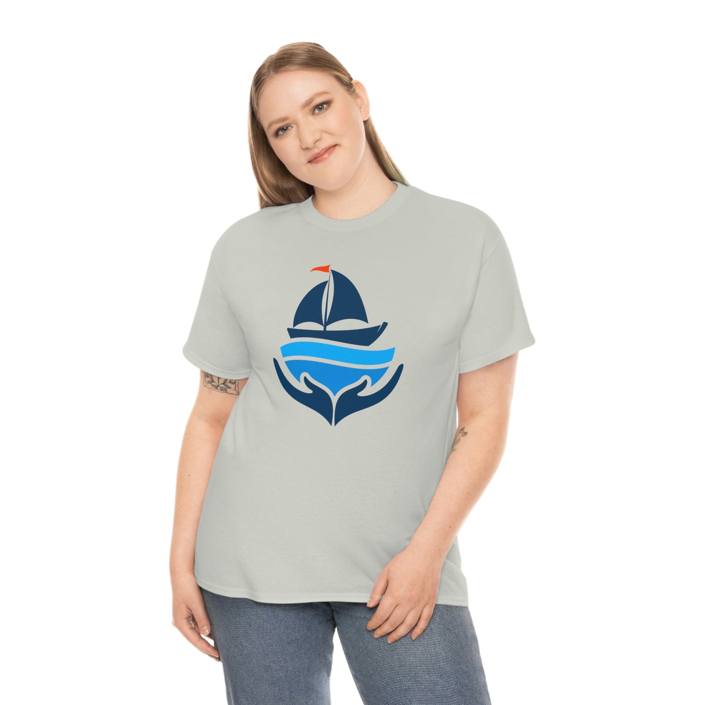 Sailing Design Unisex Heavy Cotton Tee, Nautical T-shirt, Gift for sailor, Sailing Shirt