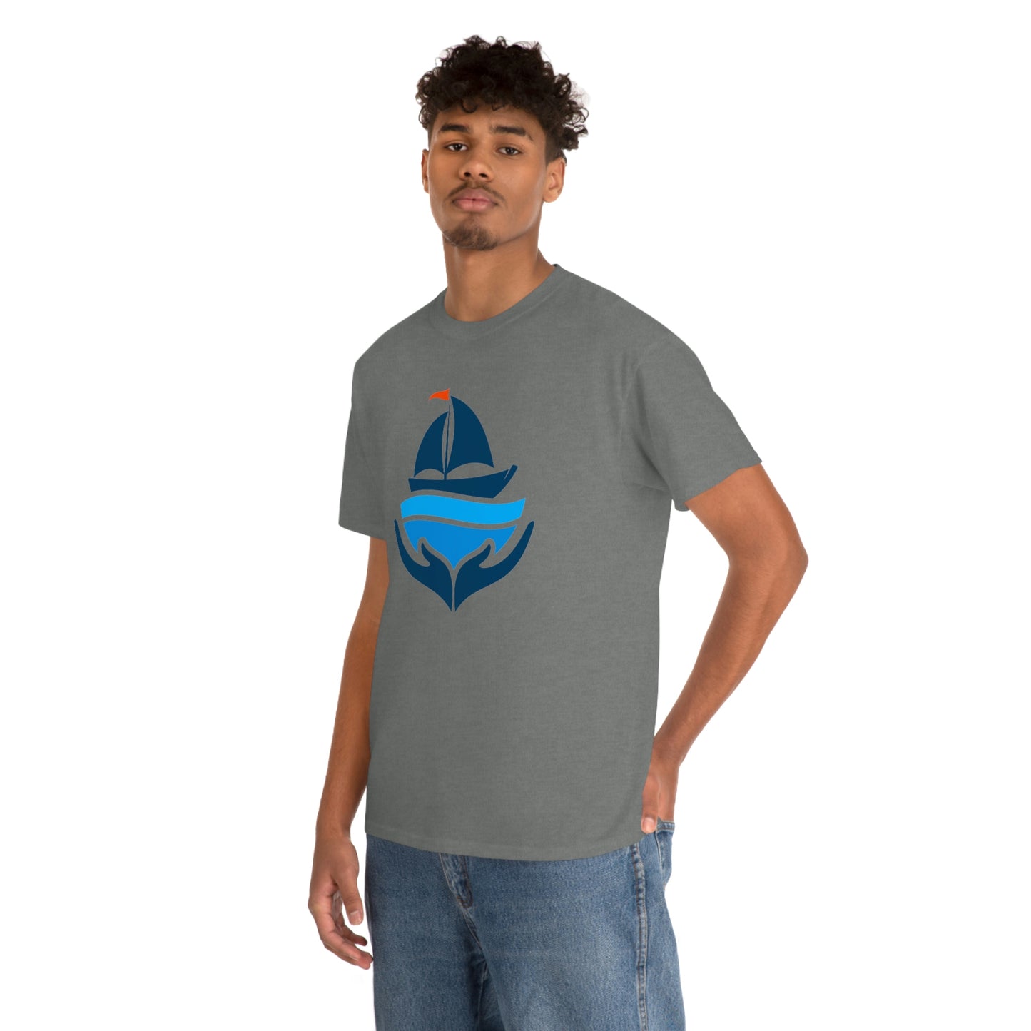 Sailing Design Unisex Heavy Cotton Tee, Nautical T-shirt, Gift for sailor, Sailing Shirt