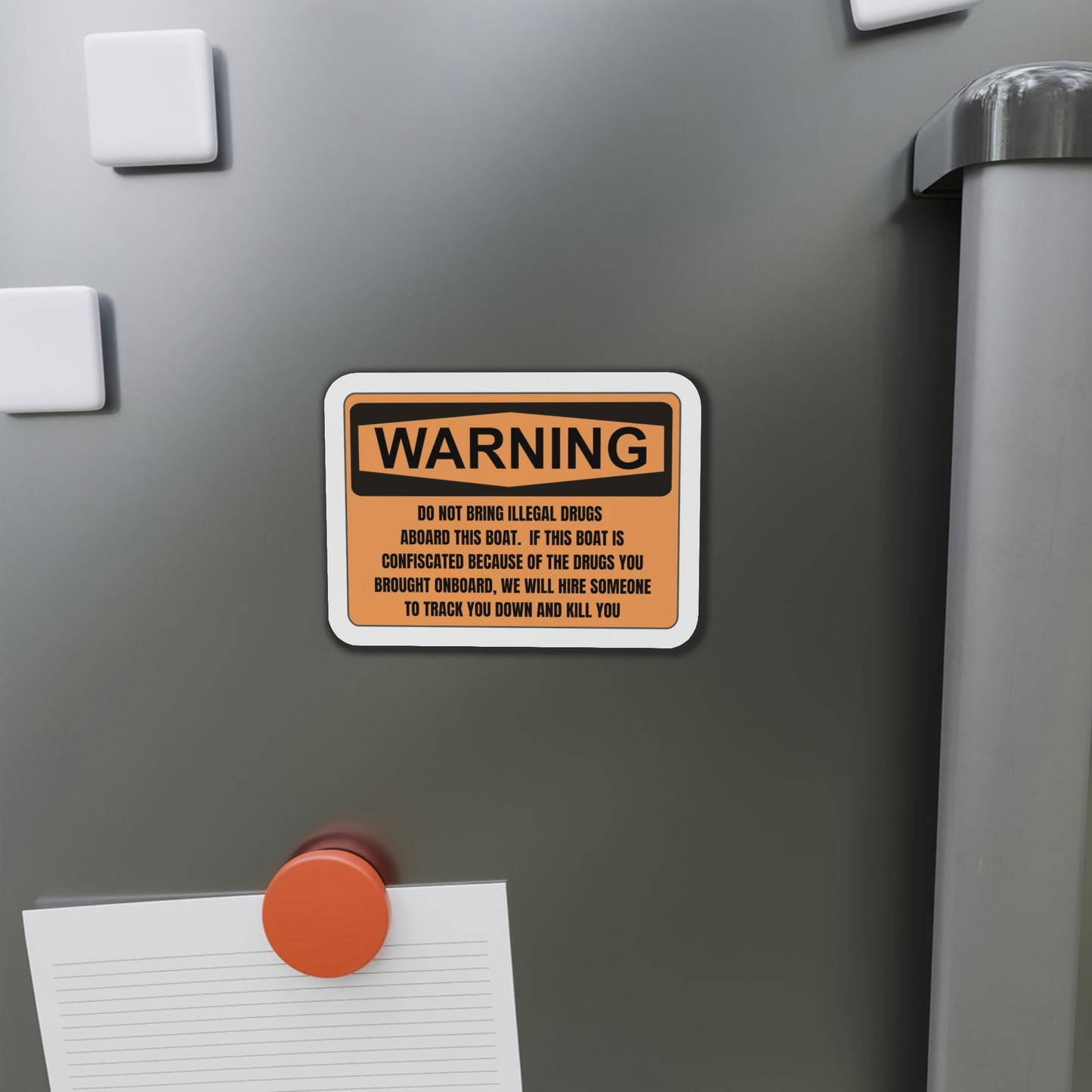 Boater's Funny Warning Sign Refrigerator Magnets, Gift For Boat Owner