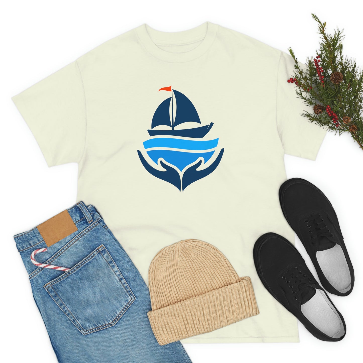 Sailing Design Unisex Heavy Cotton Tee, Nautical T-shirt, Gift for sailor, Sailing Shirt