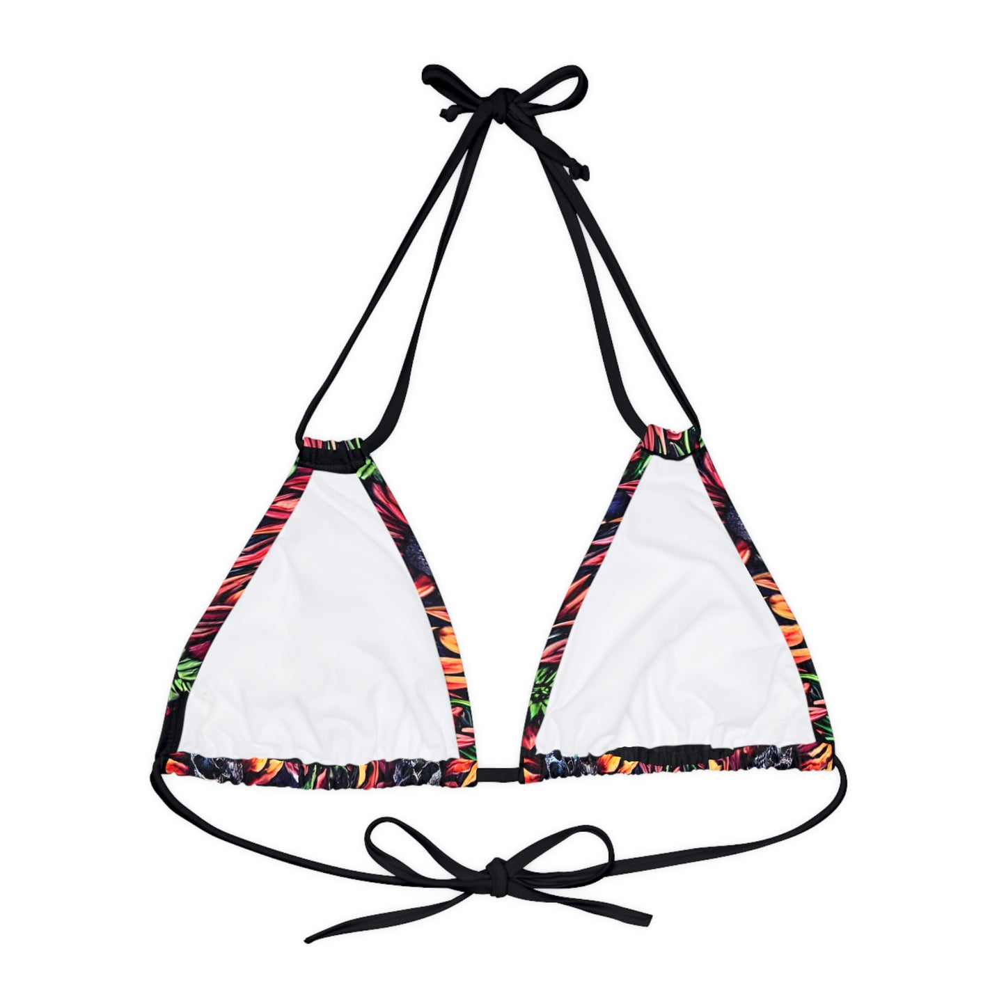Sunflower Skulls Strappy Triangle Bikini Top