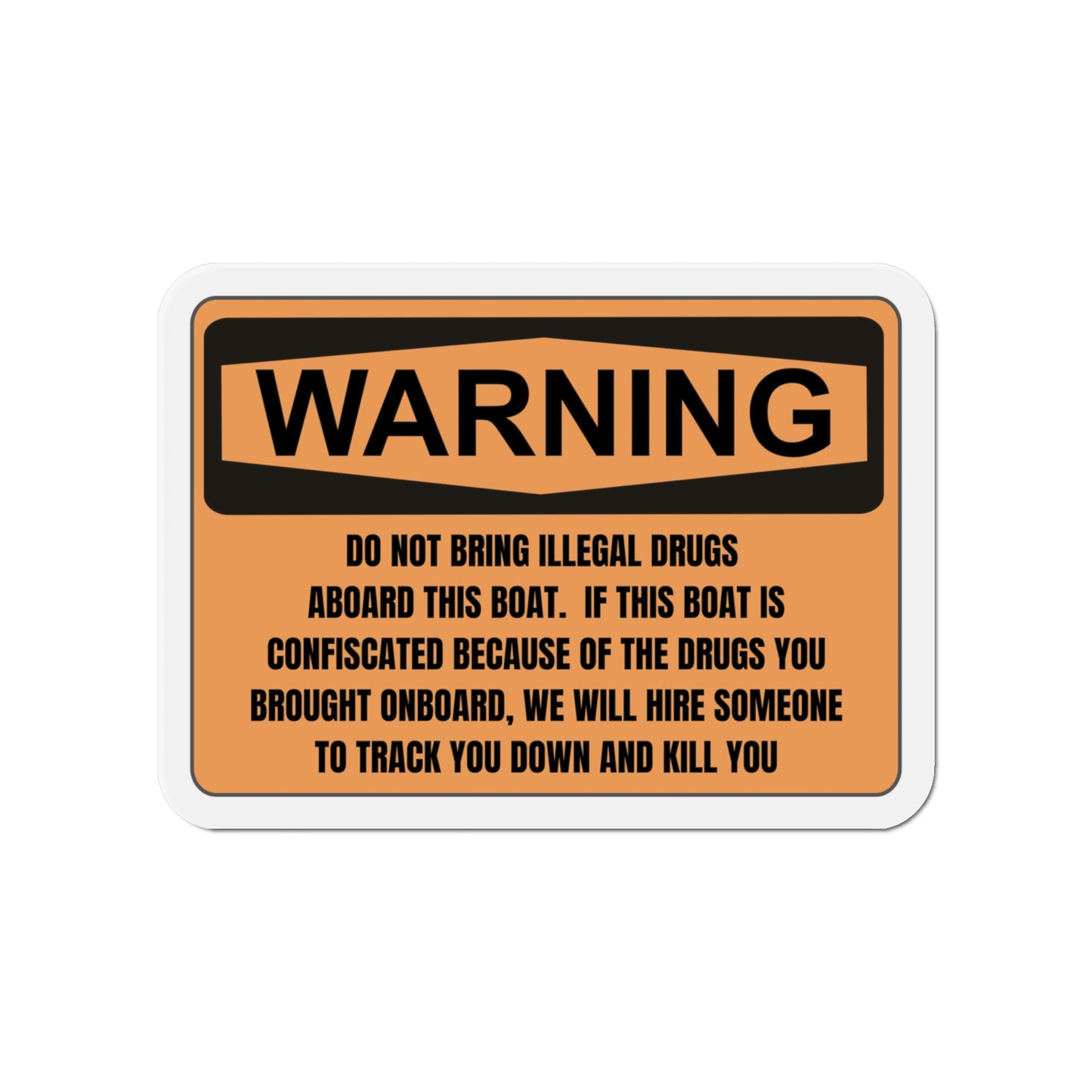 Boater's Funny Warning Sign Refrigerator Magnets, Gift For Boat Owner