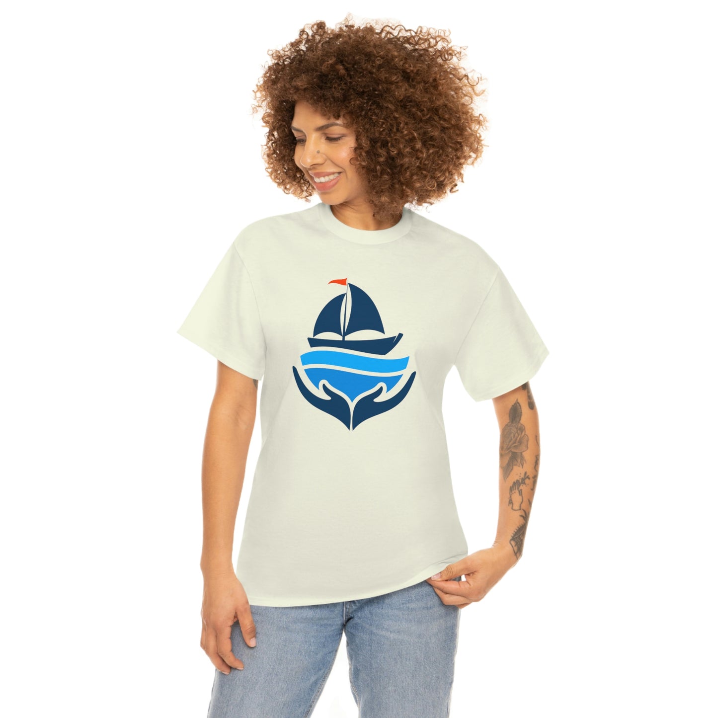 Sailing Design Unisex Heavy Cotton Tee, Nautical T-shirt, Gift for sailor, Sailing Shirt