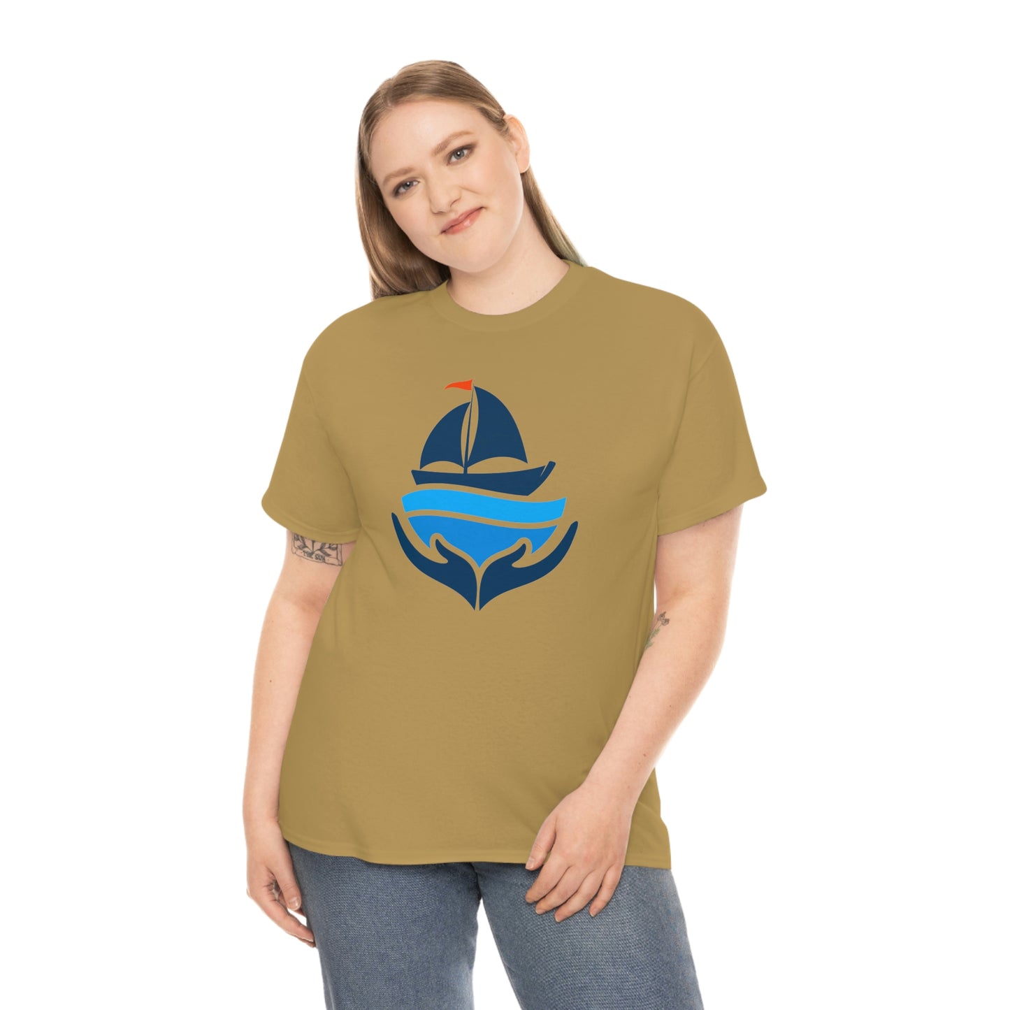 Sailing Design Unisex Heavy Cotton Tee, Nautical T-shirt, Gift for sailor, Sailing Shirt