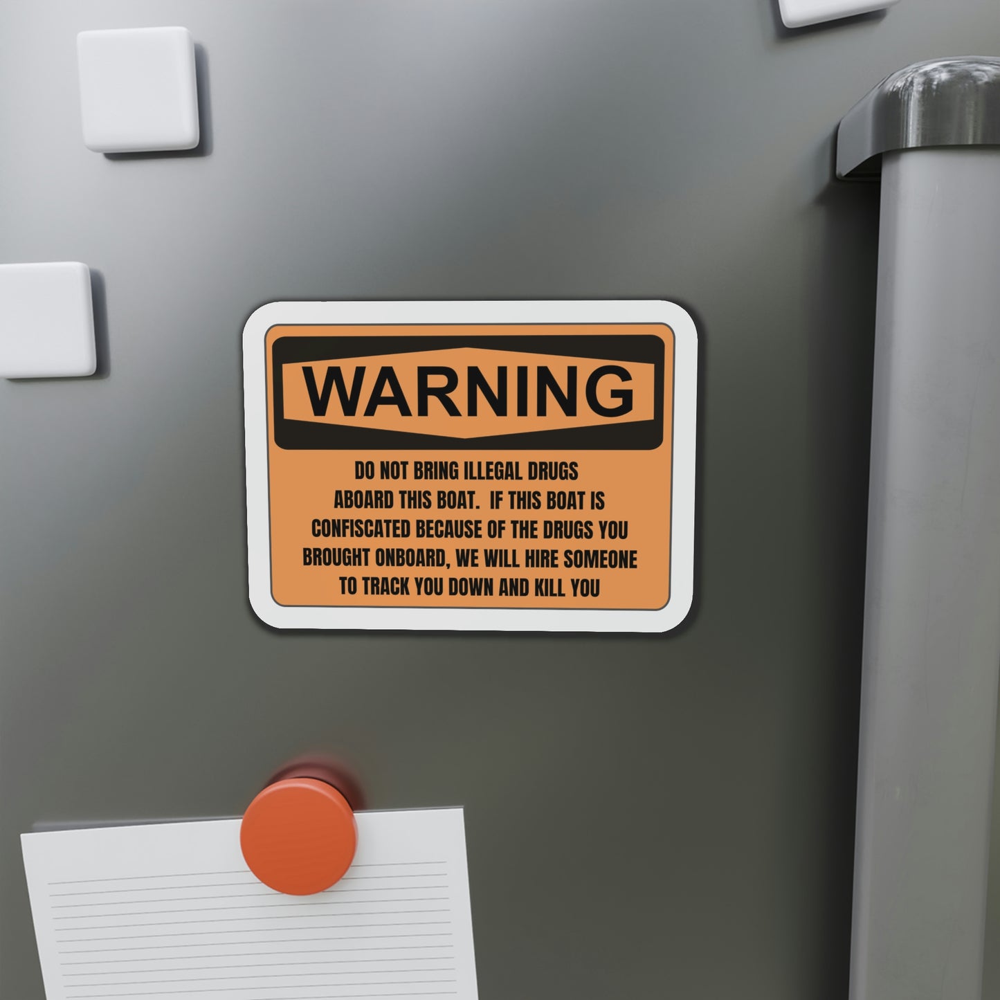 Boater's Funny Warning Sign Refrigerator Magnets, Gift For Boat Owner