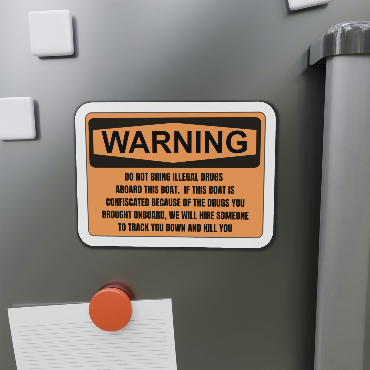 Boater's Funny Warning Sign Refrigerator Magnets, Gift For Boat Owner