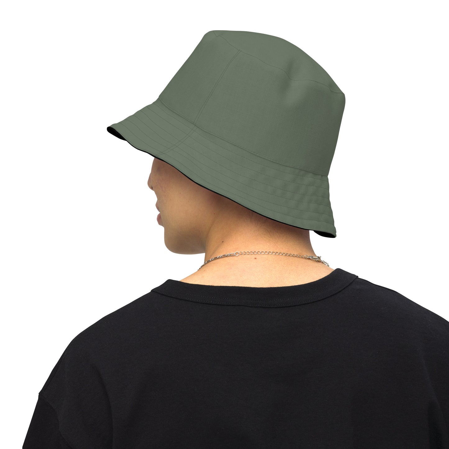 Dill & Black Reversible Unisex bucket hat, Summer Hat, Boating Hat
