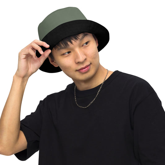 Dill & Black Reversible Unisex bucket hat, Summer Hat, Boating Hat