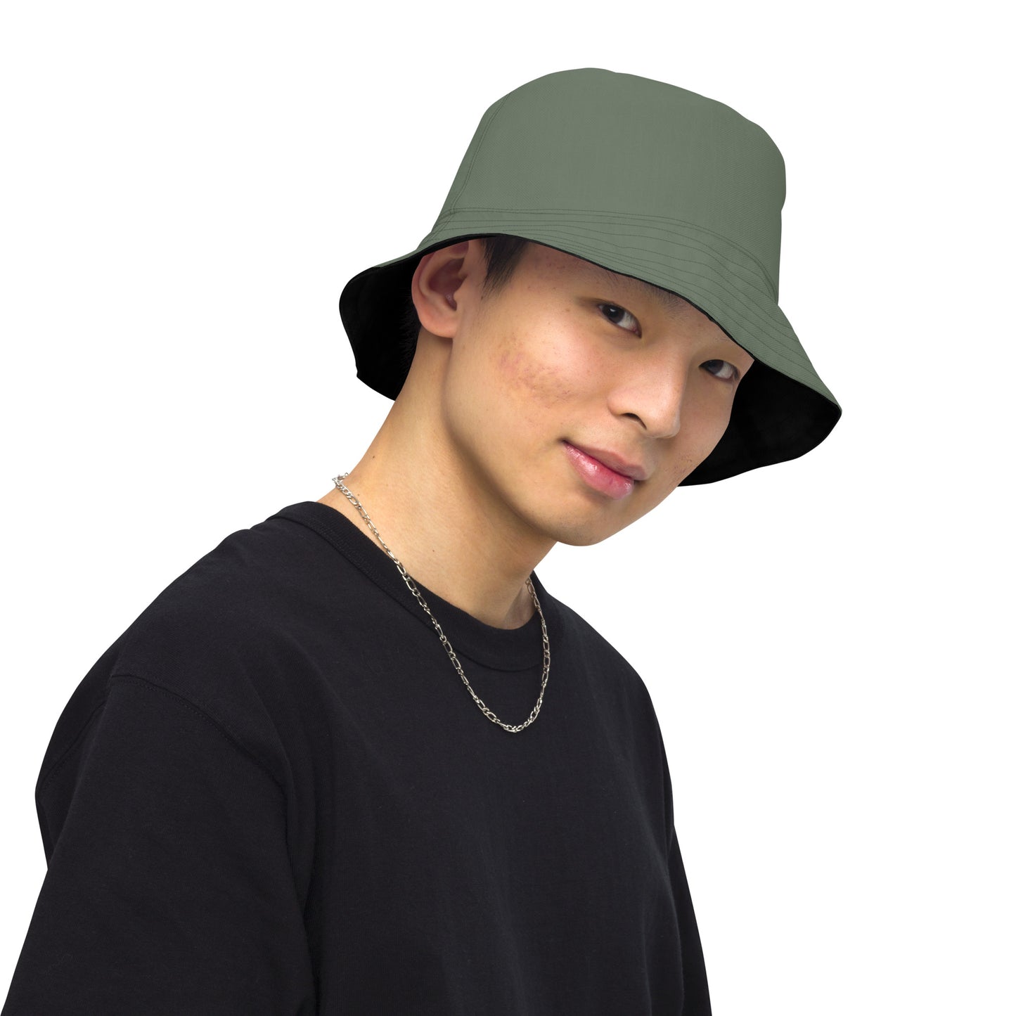 Dill & Black Reversible Unisex bucket hat, Summer Hat, Boating Hat