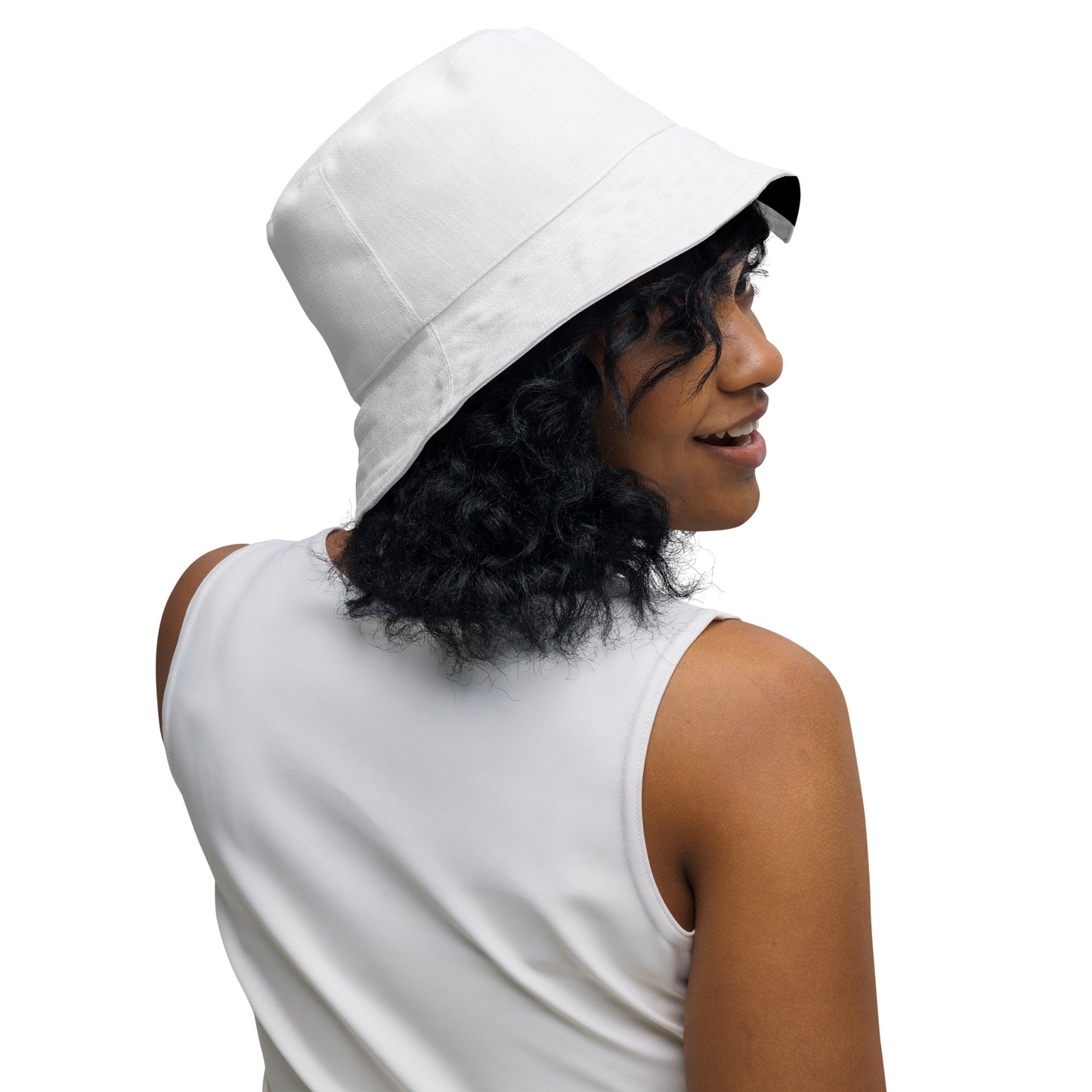 Cow Hide & White Reversible bucket hat, Unisex summer hat, Orca Pattern Boating Hat
