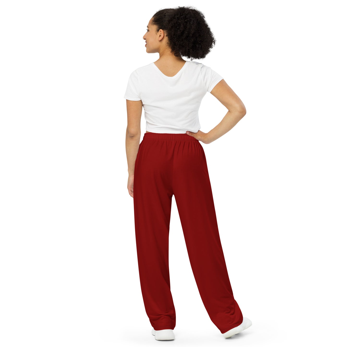 Brick Red unisex wide-leg pants