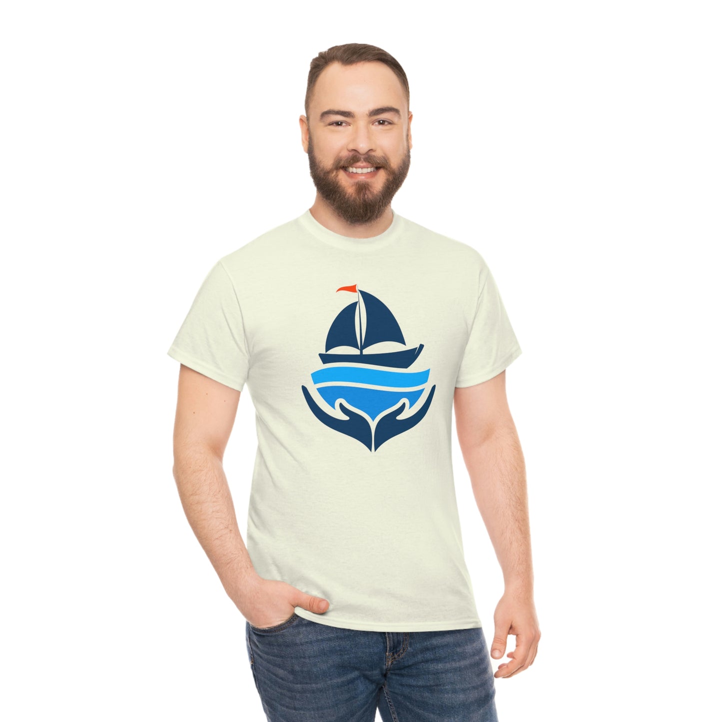 Sailing Design Unisex Heavy Cotton Tee, Nautical T-shirt, Gift for sailor, Sailing Shirt