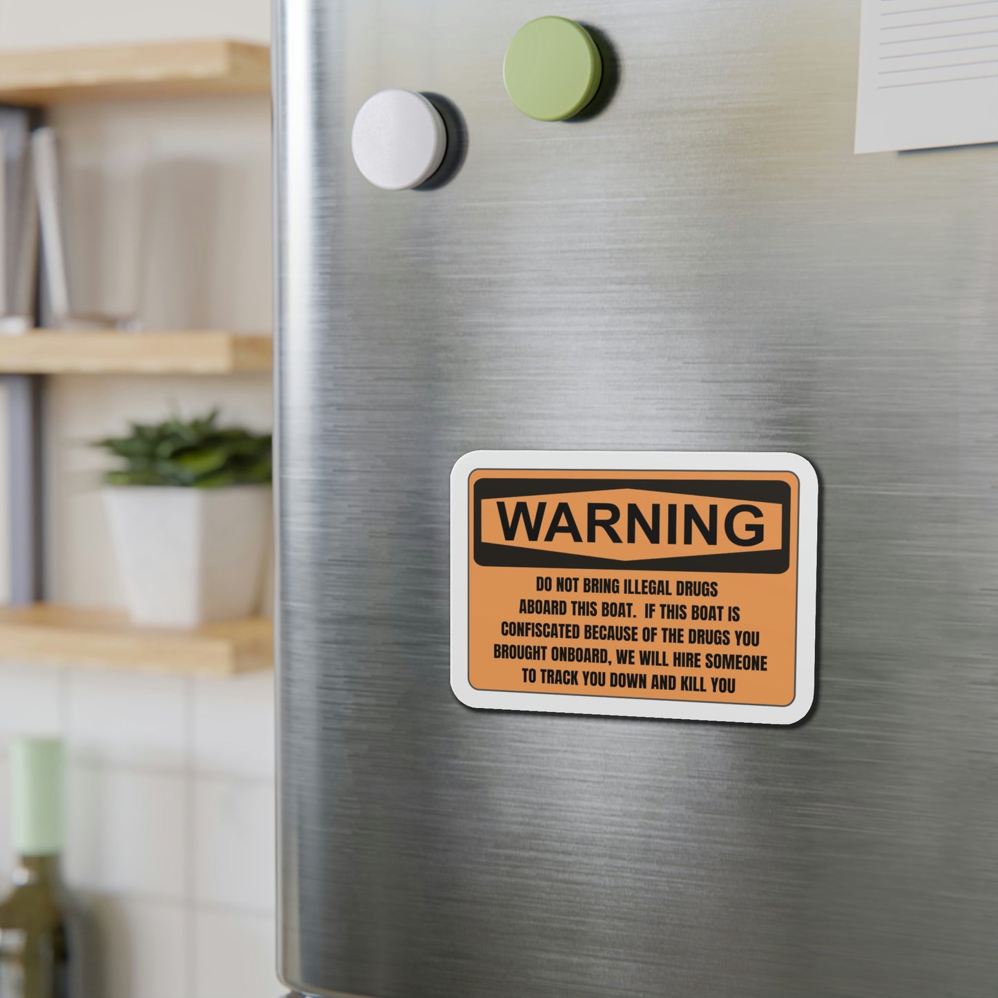 Boater's Funny Warning Sign Refrigerator Magnets, Gift For Boat Owner