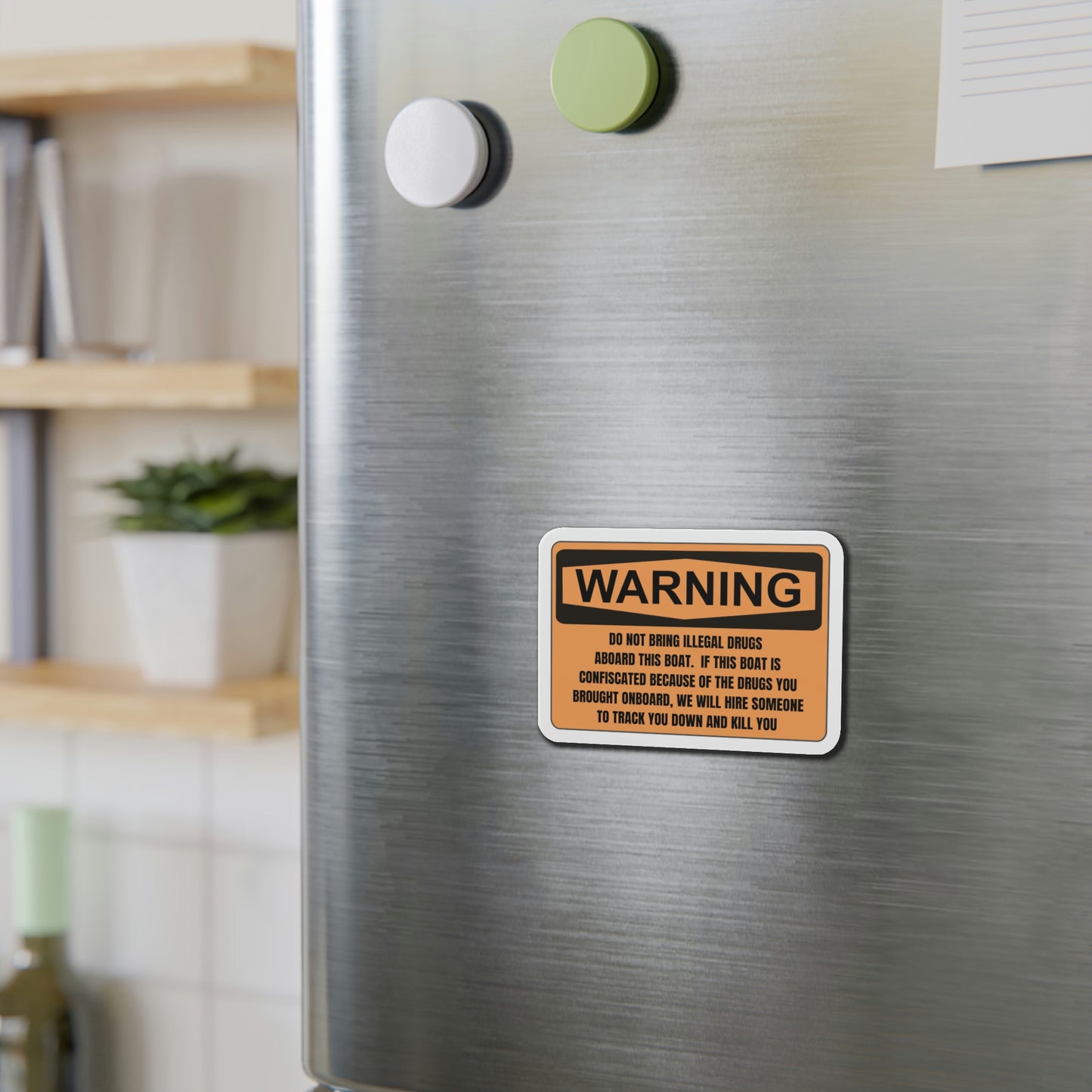 Boater's Funny Warning Sign Refrigerator Magnets, Gift For Boat Owner