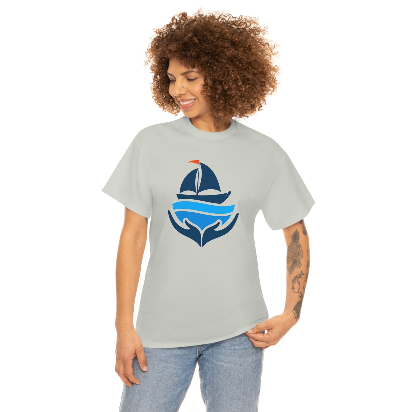Sailing Design Unisex Heavy Cotton Tee, Nautical T-shirt, Gift for sailor, Sailing Shirt