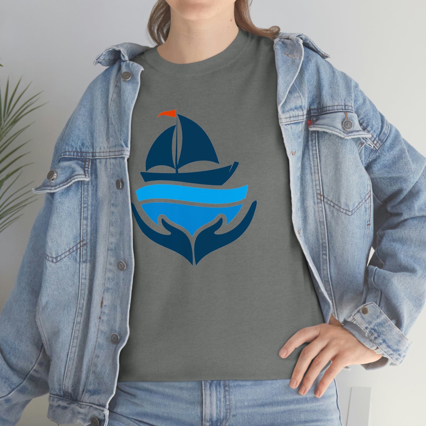 Sailing Design Unisex Heavy Cotton Tee, Nautical T-shirt, Gift for sailor, Sailing Shirt