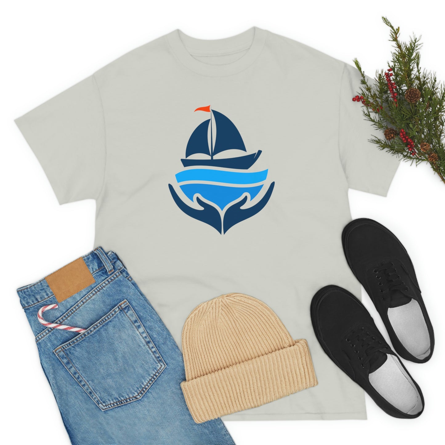 Sailing Design Unisex Heavy Cotton Tee, Nautical T-shirt, Gift for sailor, Sailing Shirt