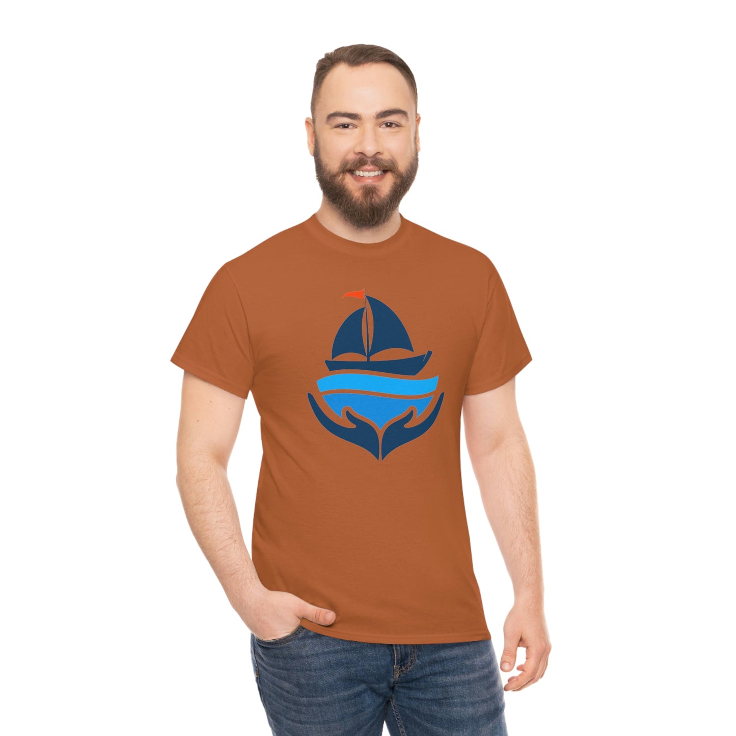 Sailing Design Unisex Heavy Cotton Tee, Nautical T-shirt, Gift for sailor, Sailing Shirt