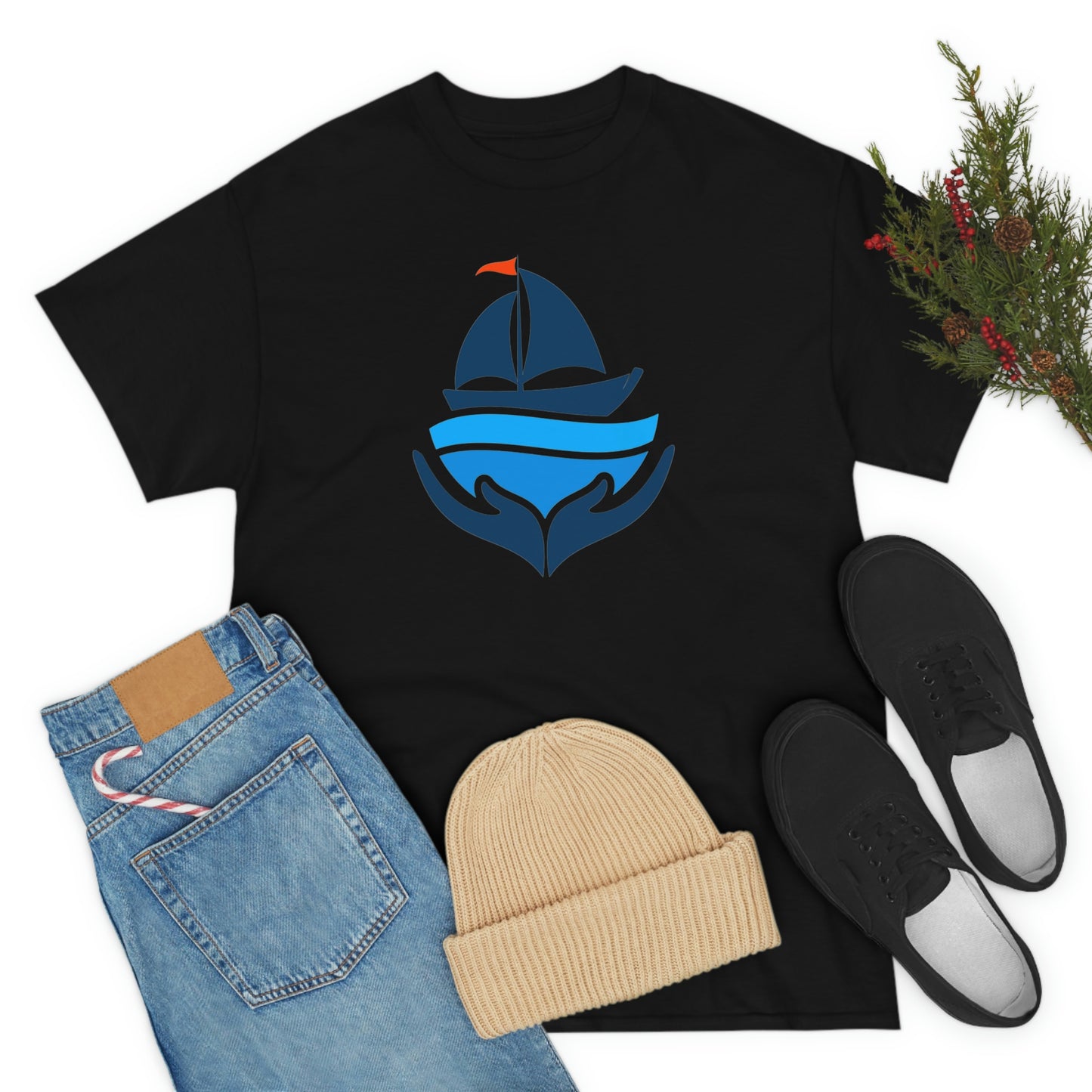 Sailing Design Unisex Heavy Cotton Tee, Nautical T-shirt, Gift for sailor, Sailing Shirt