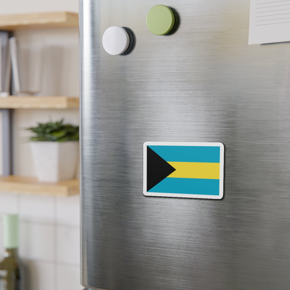 Bahamas Flag Die-Cut Magnet — Patriotic Bahamian Sticker Magnet