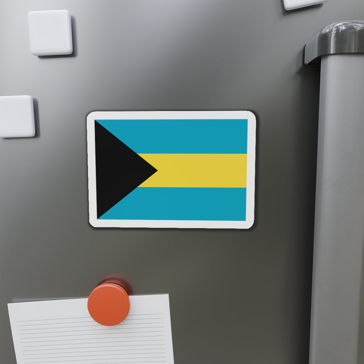 Bahamas Flag Die-Cut Magnet — Patriotic Bahamian Sticker Magnet