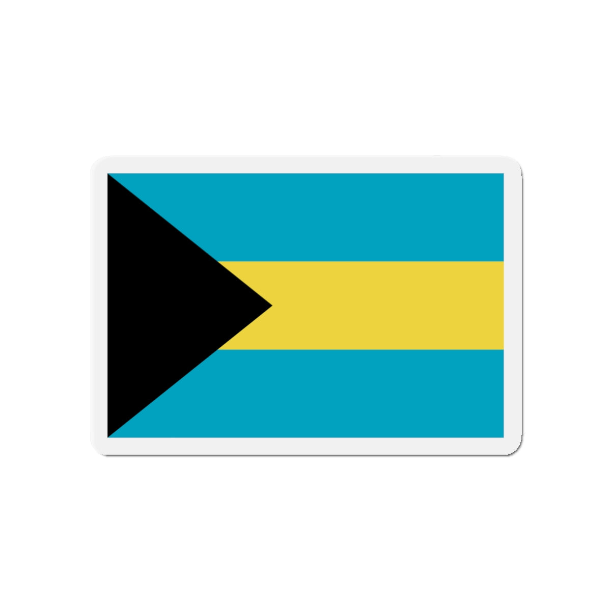 Bahamas Flag Die-Cut Magnet — Patriotic Bahamian Sticker Magnet