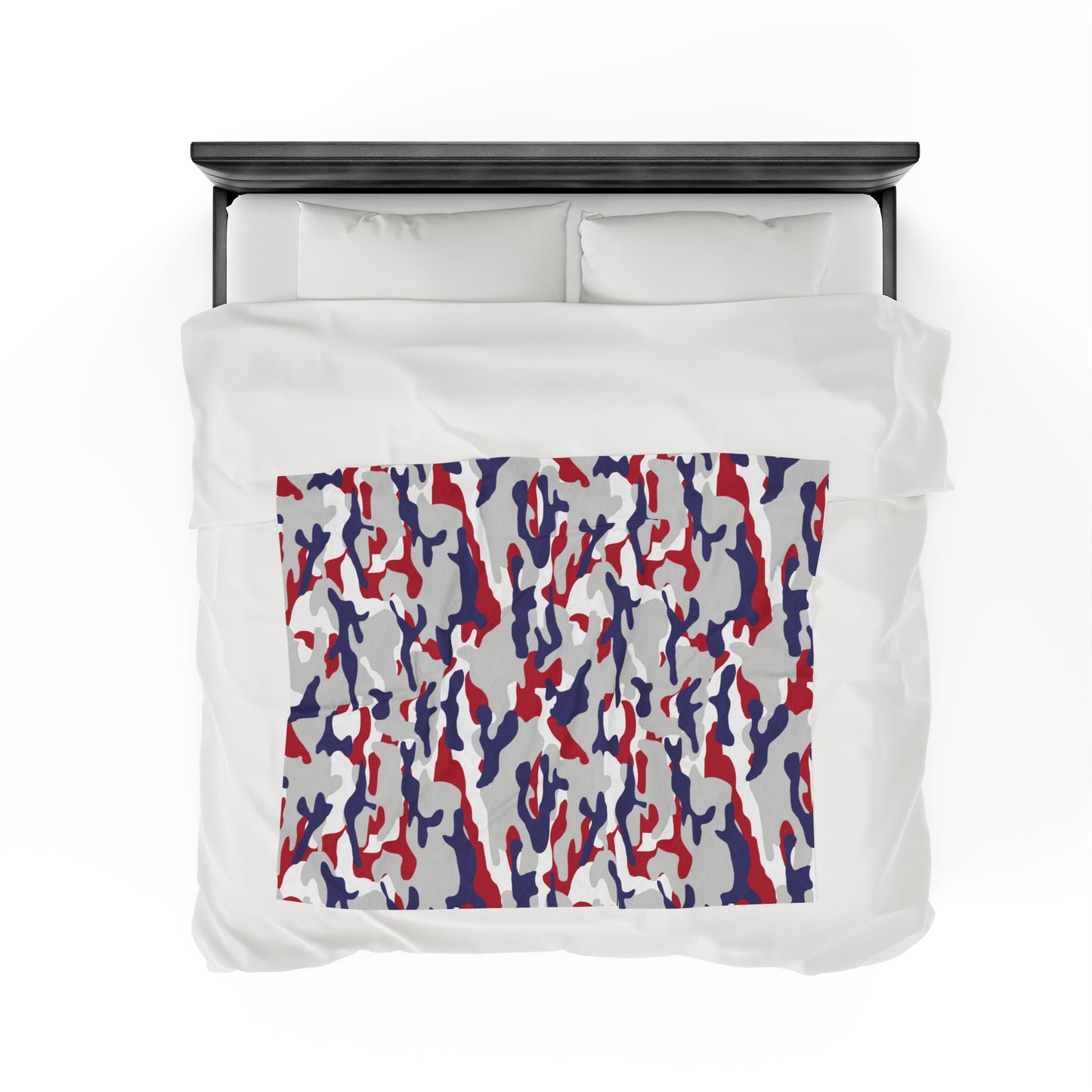 Red White & Blue Velveteen Plush Blanket