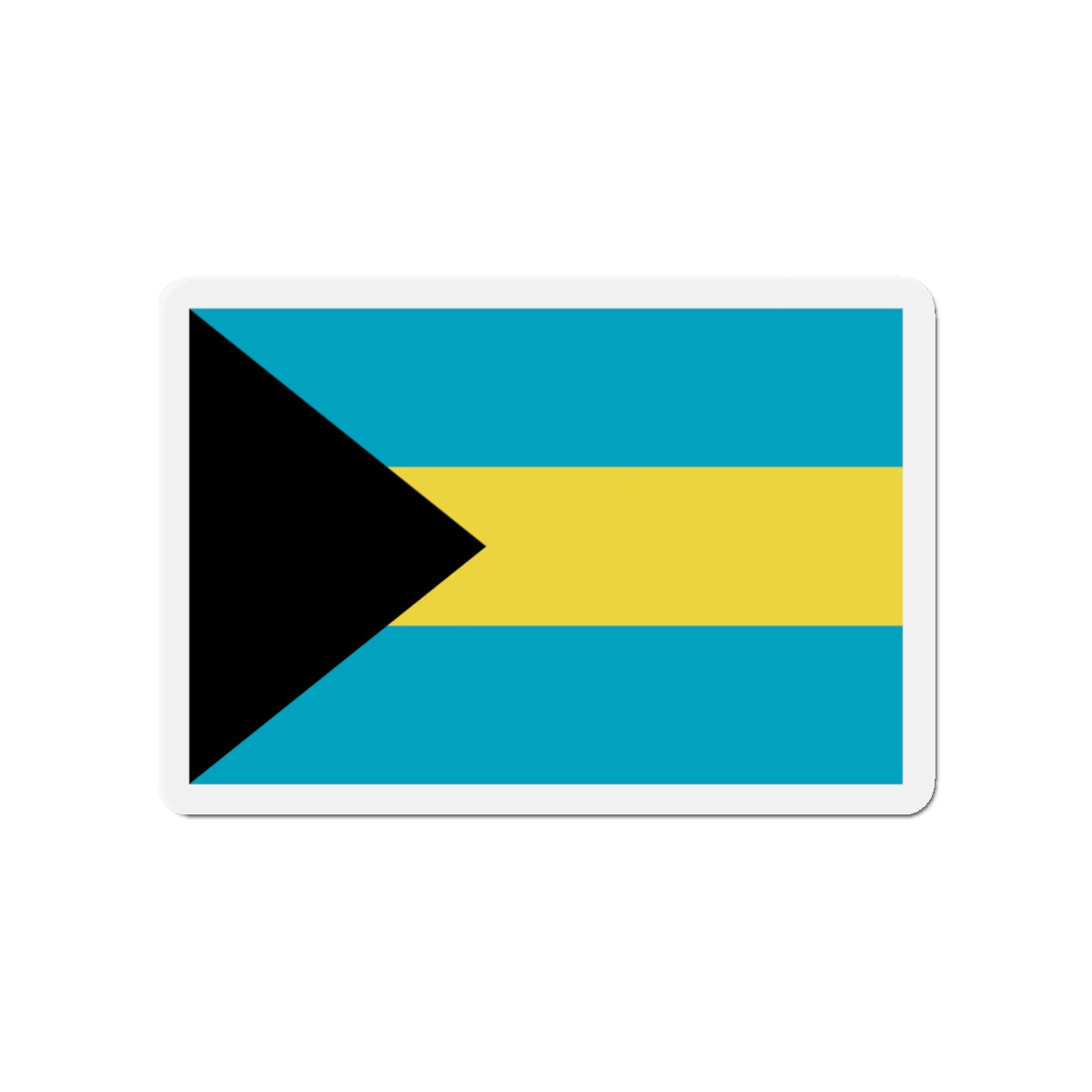 Bahamas Flag Die-Cut Magnet — Patriotic Bahamian Sticker Magnet
