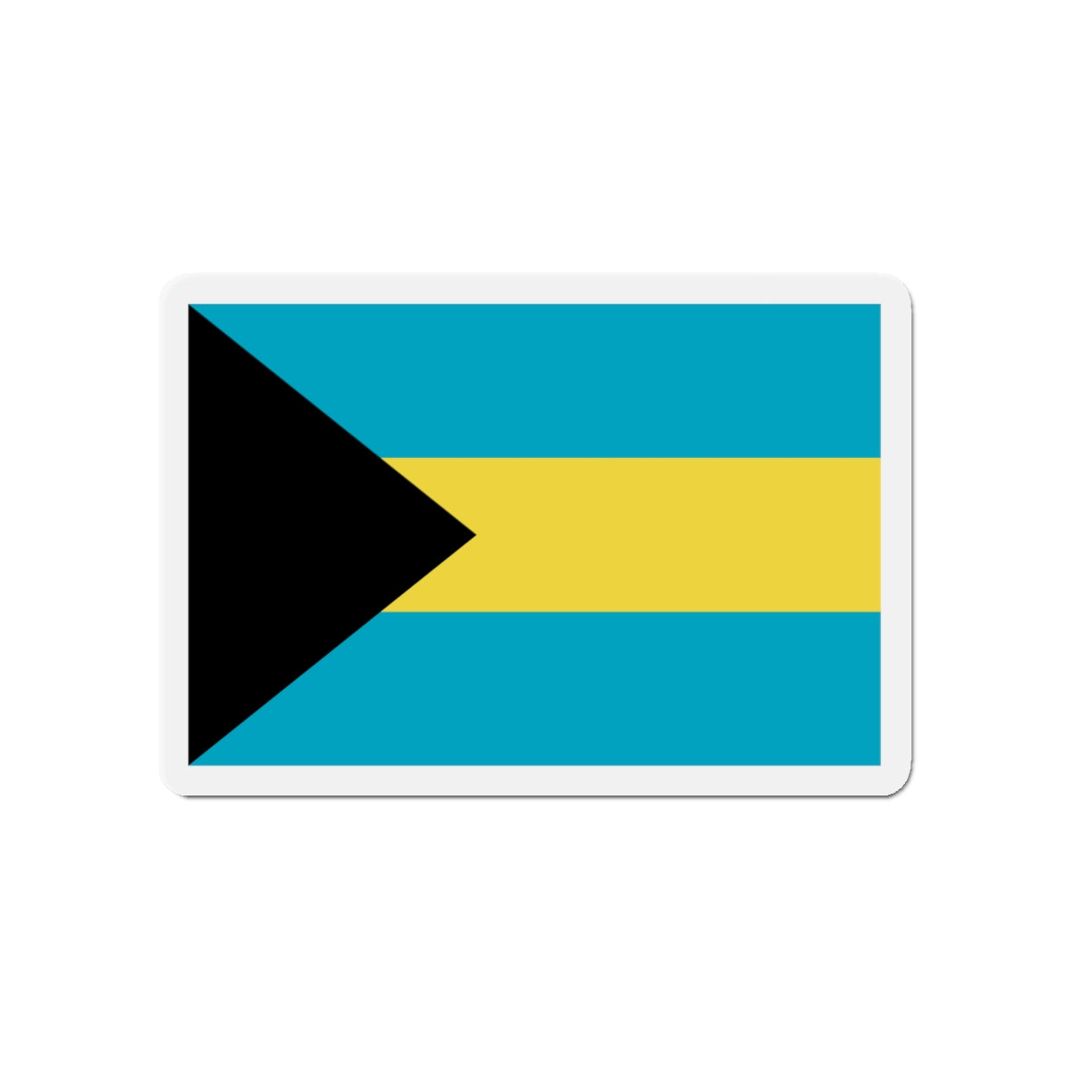 Bahamas Flag Die-Cut Magnet — Patriotic Bahamian Sticker Magnet