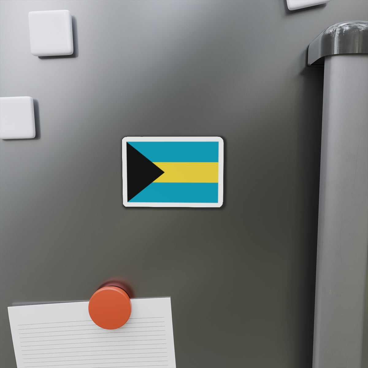 Bahamas Flag Die-Cut Magnet — Patriotic Bahamian Sticker Magnet