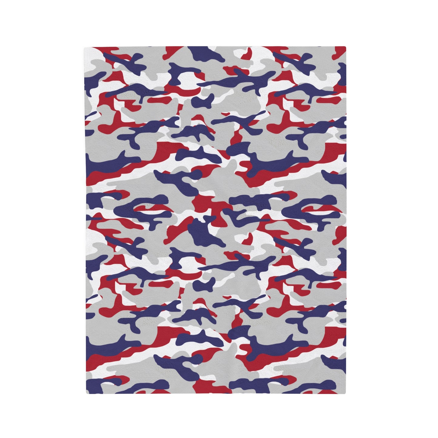 Red White & Blue Velveteen Plush Blanket