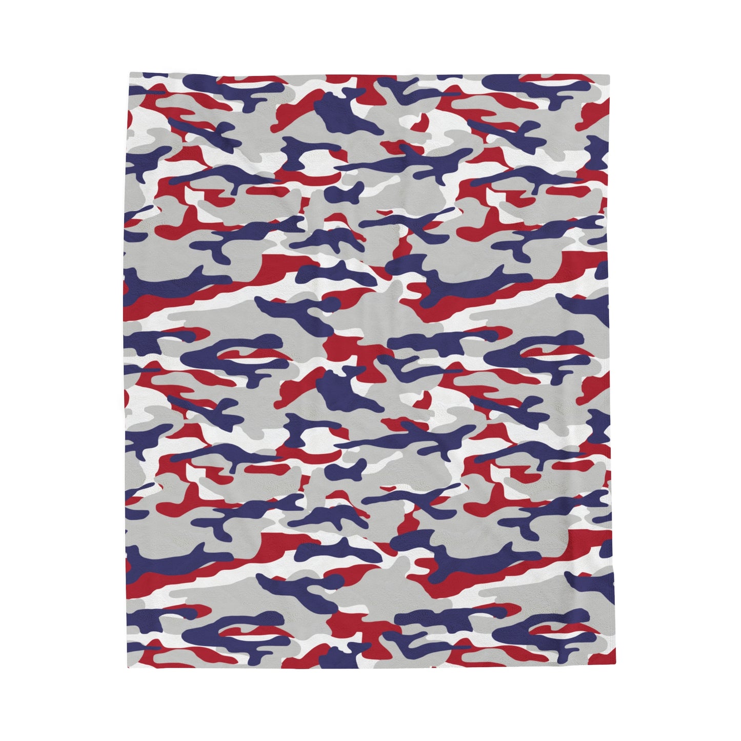 Red White & Blue Velveteen Plush Blanket