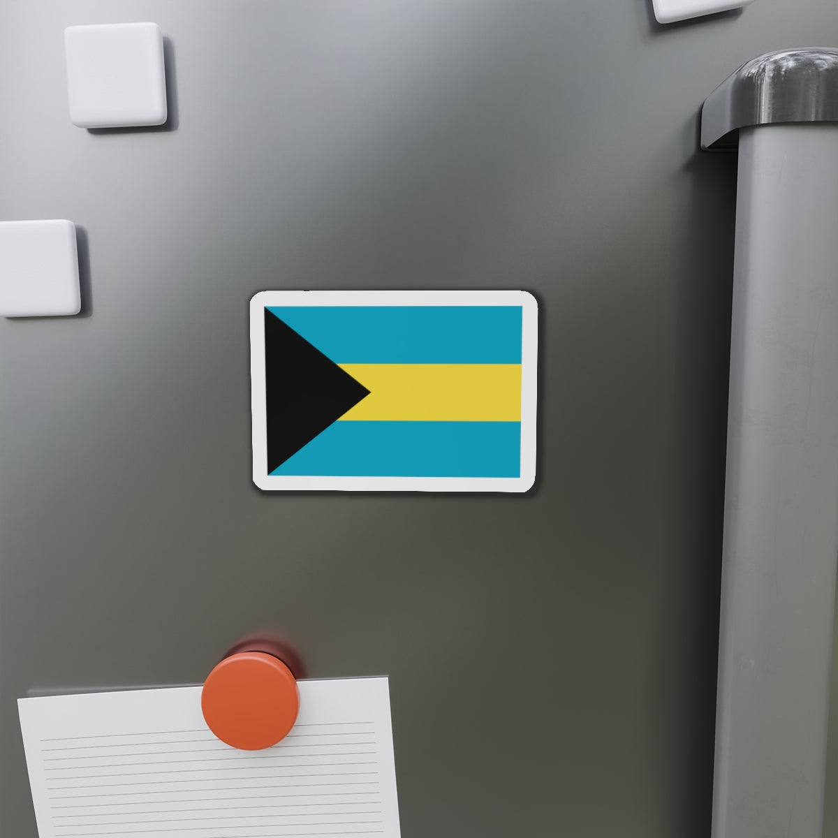 Bahamas Flag Die-Cut Magnet — Patriotic Bahamian Sticker Magnet
