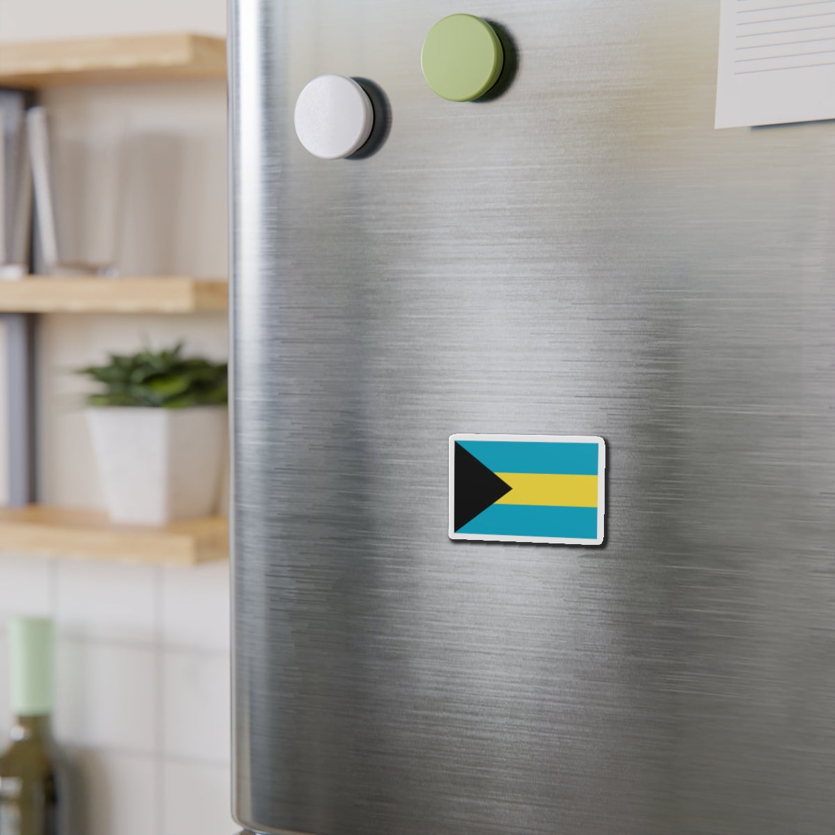 Bahamas Flag Die-Cut Magnet — Patriotic Bahamian Sticker Magnet