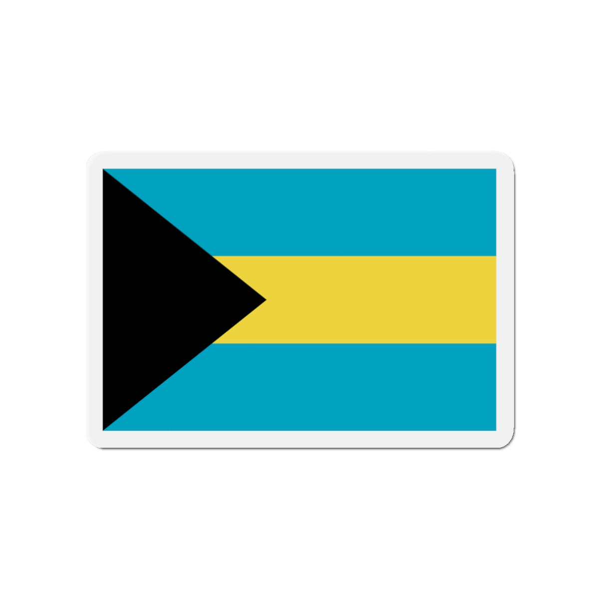 Bahamas Flag Die-Cut Magnet — Patriotic Bahamian Sticker Magnet