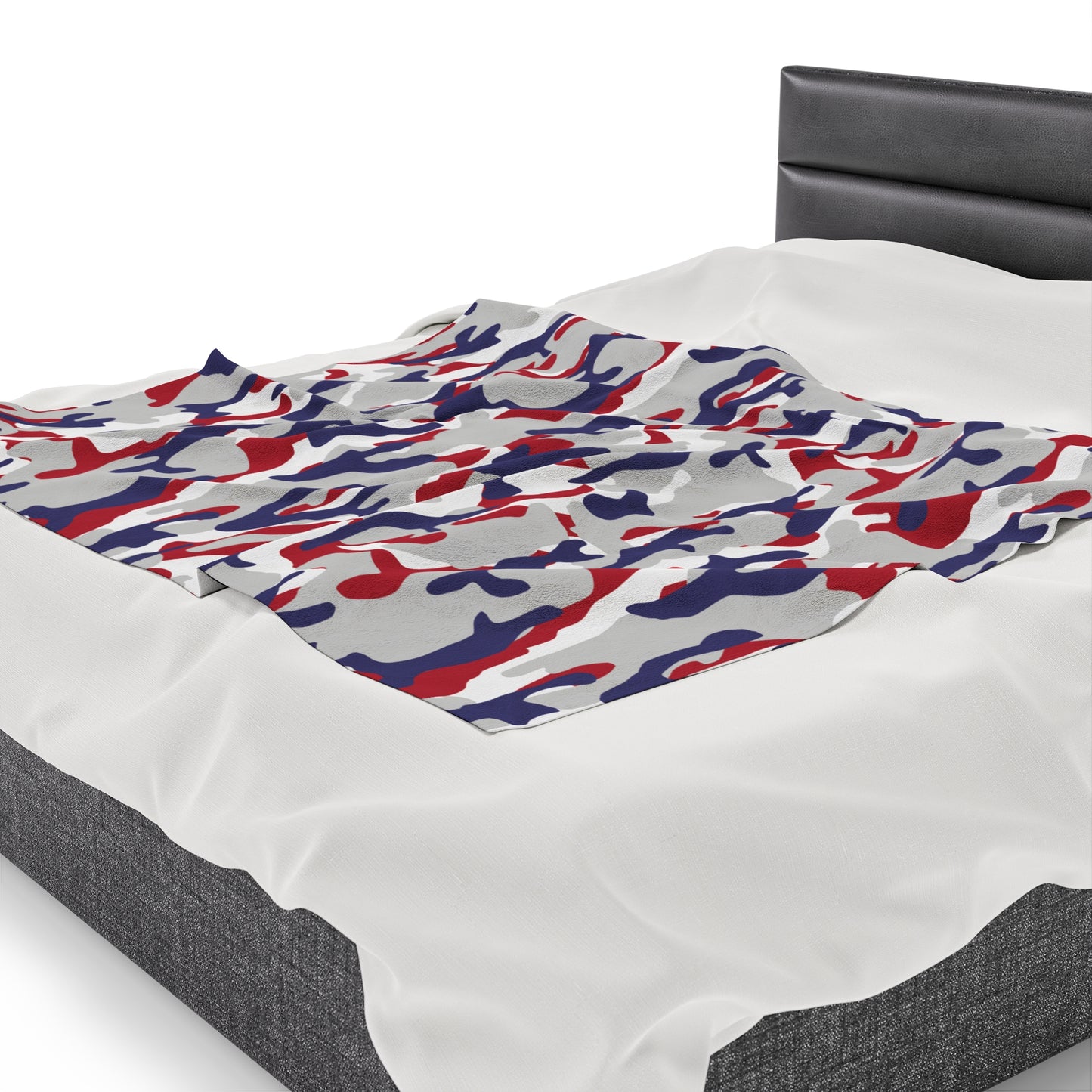 Red White & Blue Velveteen Plush Blanket