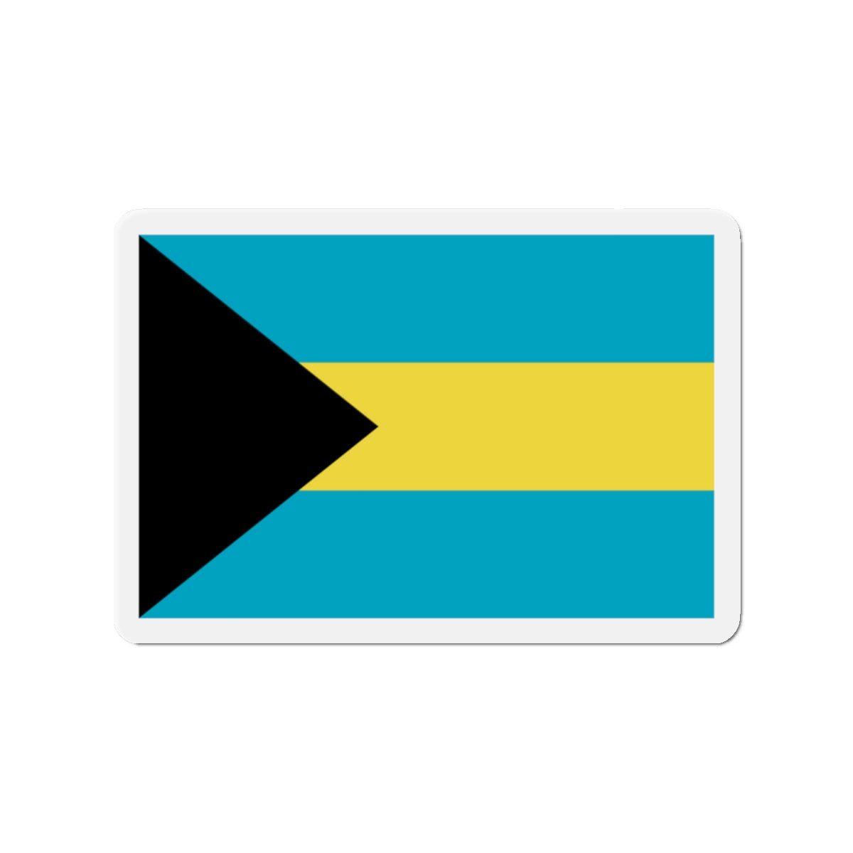 Bahamas Flag Die-Cut Magnet — Patriotic Bahamian Sticker Magnet