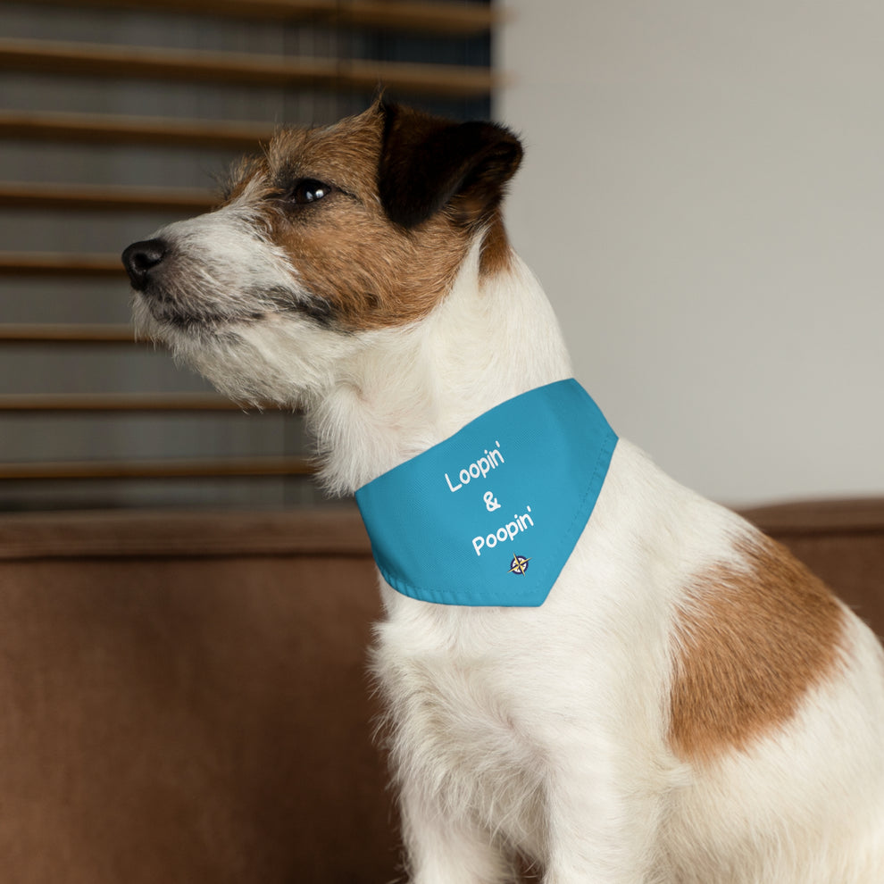 Loopin' & Poopin' Pet Bandana Collar, Dog Bandana For Dogs On The Grea ...