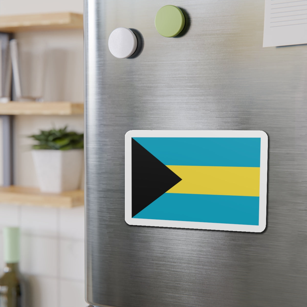 Bahamas Flag Die-Cut Magnet — Patriotic Bahamian Sticker Magnet