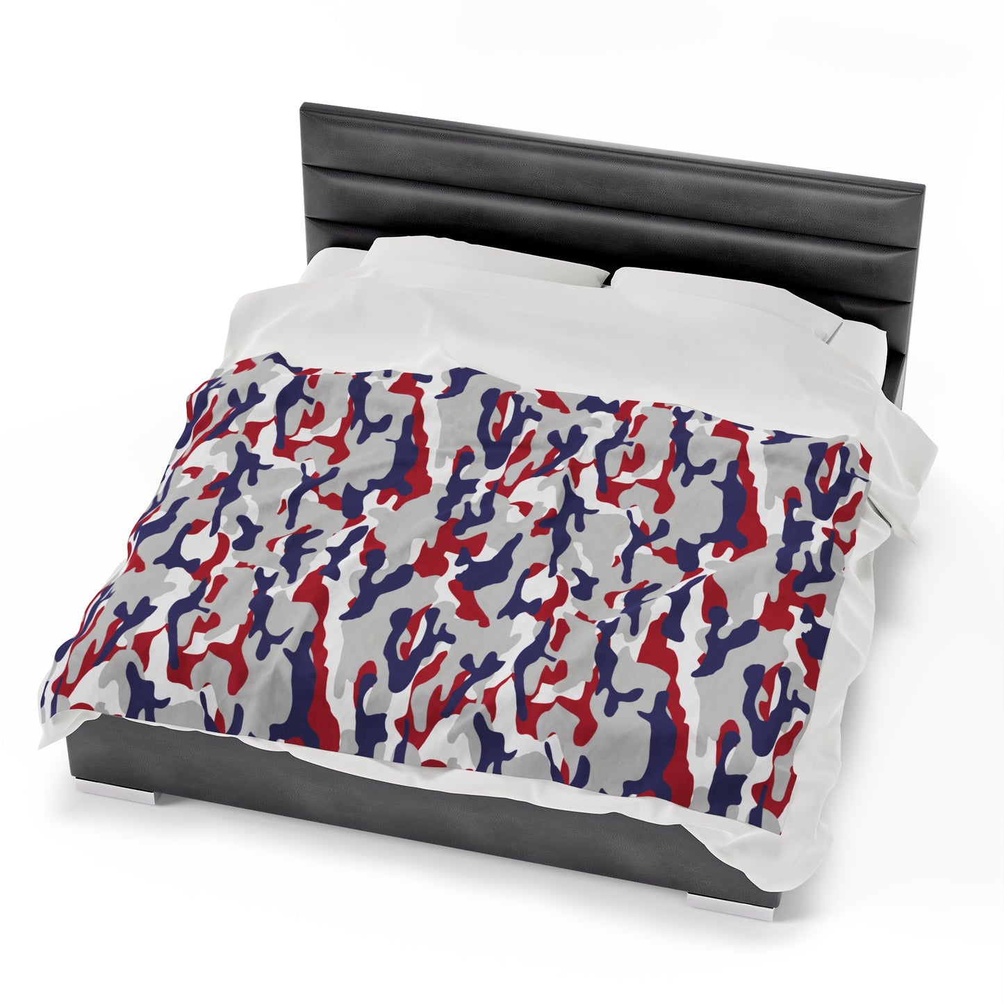 Red White & Blue Velveteen Plush Blanket