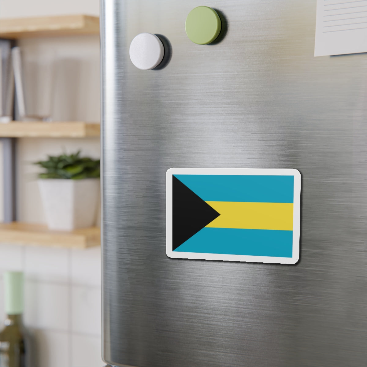 Bahamas Flag Die-Cut Magnet — Patriotic Bahamian Sticker Magnet