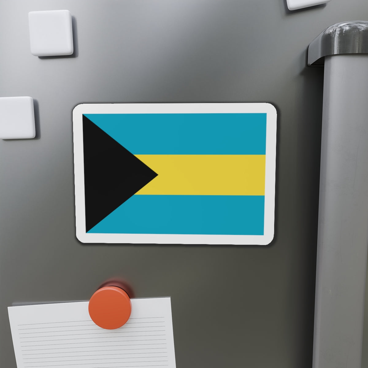 Bahamas Flag Die-Cut Magnet — Patriotic Bahamian Sticker Magnet